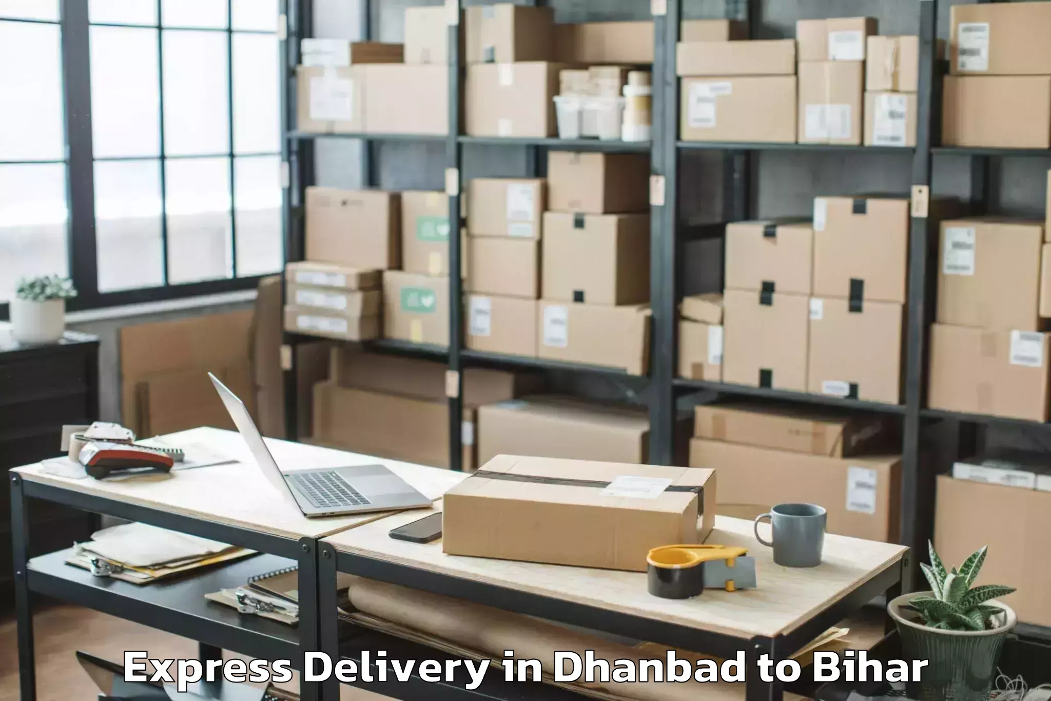 Affordable Dhanbad to Bairgania Express Delivery